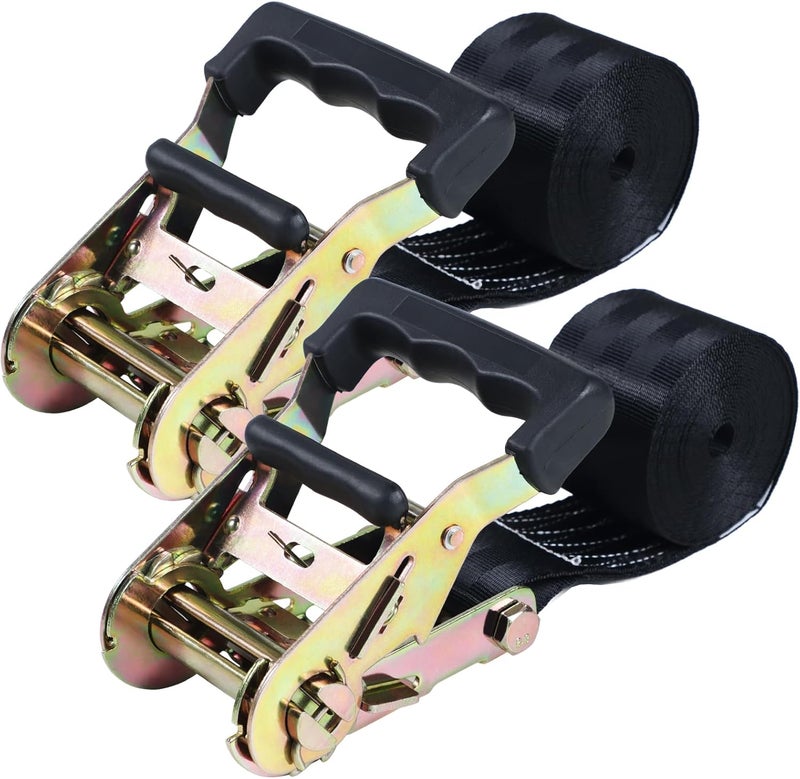 sumpluct Endless Retractable Ratchet Straps 1650 lb Break Strength 2in x 10 Ft (No Hooks) Tie Down Kit Set Car Cargo Strap for Securing Stuff - Image 1